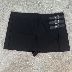 Shein Black Grunge Mini Skort M